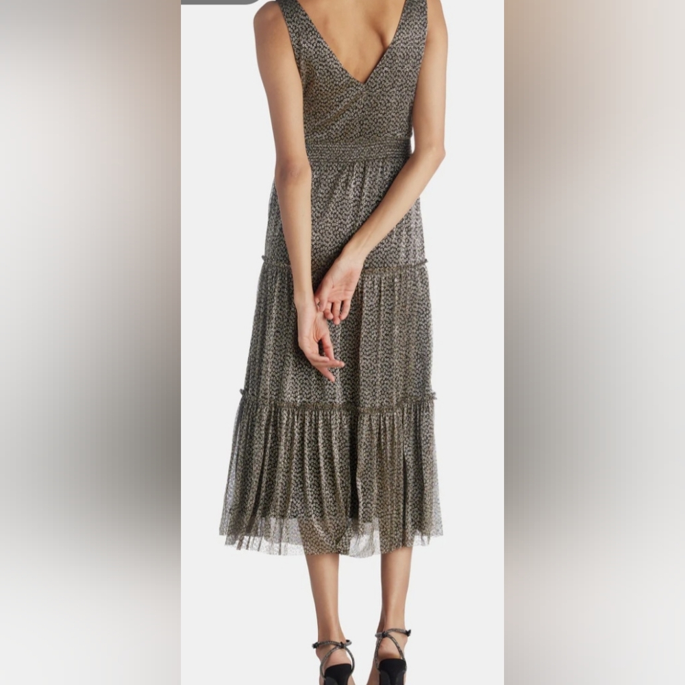 1.STATE Plunge V Maxi Dress / NWT / Size Small - Picture 2 of 3